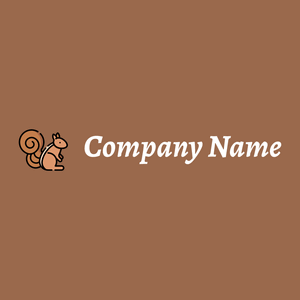 Squirrel logo on a Dark Tan background - Animals & Pets